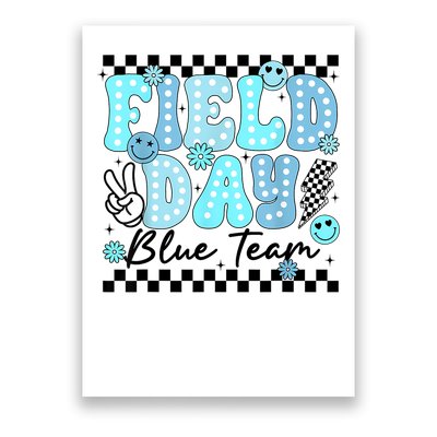 Field Day Blue Team Color Field Trip Team Game Competition Poster