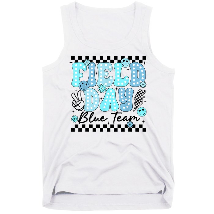 Field Day Blue Team Color Field Trip Team Game Competition Tank Top