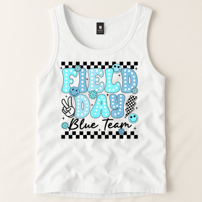 Field Day Blue Team Color Field Trip Team Game Competition Tank Top