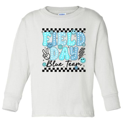 Field Day Blue Team Color Field Trip Team Game Competition Toddler Long Sleeve Shirt