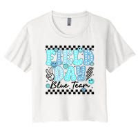 Field Day Blue Team Color Field Trip Team Game Competition Crop Top