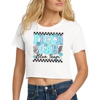 Field Day Blue Team Color Field Trip Team Game Competition Crop Top