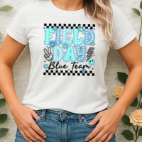 Field Day Blue Team Color Field Trip Team Game Competition Womens T-Shirt