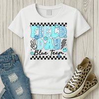 Field Day Blue Team Color Field Trip Team Game Competition Womens T-Shirt