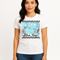 Field Day Blue Team Color Field Trip Team Game Competition Womens T-Shirt