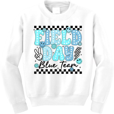 Field Day Blue Team Color Field Trip Team Game Competition Kids Sweatshirt