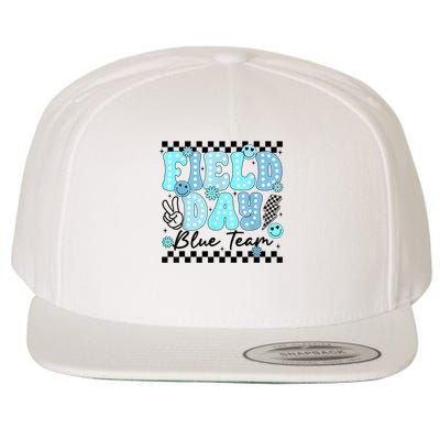 Field Day Blue Team Color Field Trip Team Game Competition Wool Snapback Cap