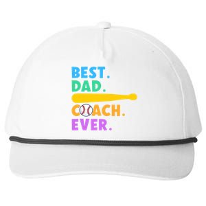 FATHER'S DAY BASEBALL FATHER BEST DAD COACH EVER BASEBALL Snapback Five-Panel Rope Hat