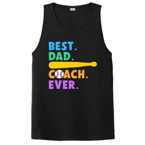 FATHER'S DAY BASEBALL FATHER BEST DAD COACH EVER BASEBALL PosiCharge Competitor Tank