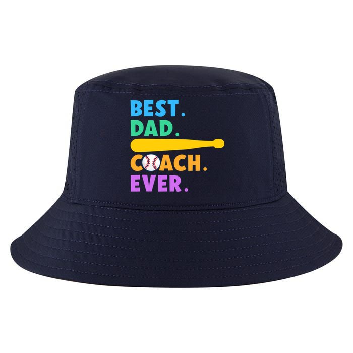 FATHER'S DAY BASEBALL FATHER BEST DAD COACH EVER BASEBALL Cool Comfort Performance Bucket Hat