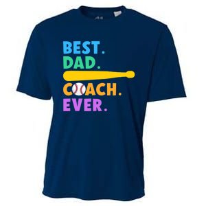 FATHER'S DAY BASEBALL FATHER BEST DAD COACH EVER BASEBALL Cooling Performance Crew T-Shirt