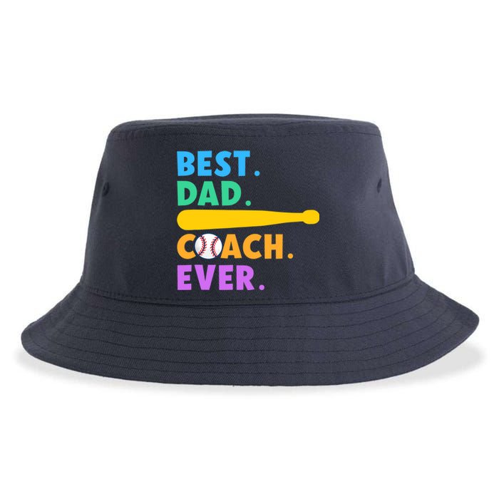 FATHER'S DAY BASEBALL FATHER BEST DAD COACH EVER BASEBALL Sustainable Bucket Hat