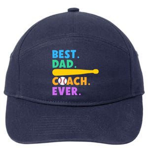 FATHER'S DAY BASEBALL FATHER BEST DAD COACH EVER BASEBALL 7-Panel Snapback Hat