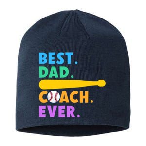 FATHER'S DAY BASEBALL FATHER BEST DAD COACH EVER BASEBALL Sustainable Beanie