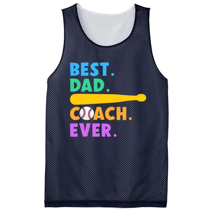 FATHER'S DAY BASEBALL FATHER BEST DAD COACH EVER BASEBALL Mesh Reversible Basketball Jersey Tank