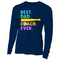 FATHER'S DAY BASEBALL FATHER BEST DAD COACH EVER BASEBALL Cooling Performance Long Sleeve Crew