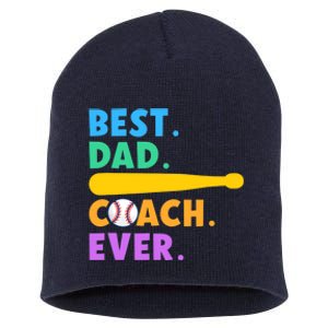 FATHER'S DAY BASEBALL FATHER BEST DAD COACH EVER BASEBALL Short Acrylic Beanie