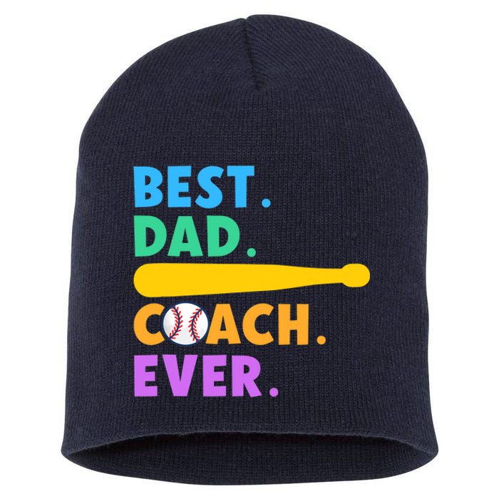 FATHER'S DAY BASEBALL FATHER BEST DAD COACH EVER BASEBALL Short Acrylic Beanie