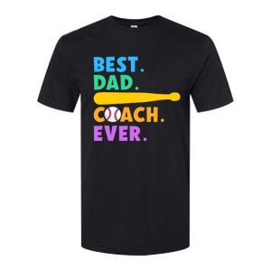 FATHER'S DAY BASEBALL FATHER BEST DAD COACH EVER BASEBALL Softstyle CVC T-Shirt