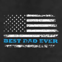 Father's day Best dad ever with US american flag 7 Panel Mesh Trucker Snapback Hat