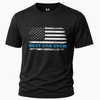 Father's day Best dad ever with US american flag Performance Shirt