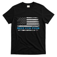 Father's day Best dad ever with US american flag T-Shirt