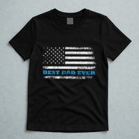 Father's day Best dad ever with US american flag T-Shirt