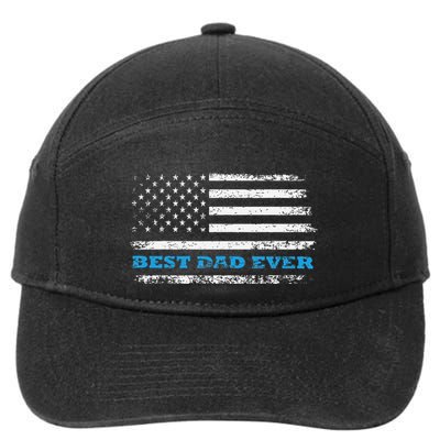 Father's day Best dad ever with US american flag 7-Panel Snapback Hat