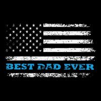 Father's day Best dad ever with US american flag Drawstring Bag