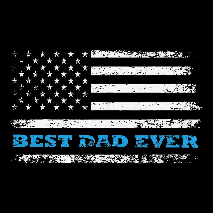Father's day Best dad ever with US american flag Drawstring Bag