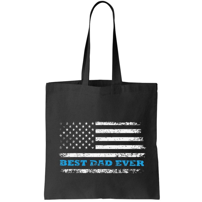 Father's day Best dad ever with US american flag Bag