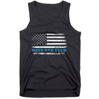 Father's day Best dad ever with US american flag Tank Top