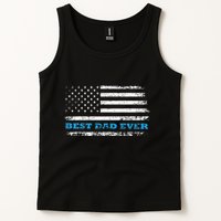 Father's day Best dad ever with US american flag Tank Top