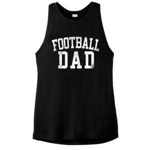 Football Dad Birthday Classic Bold Font Football Daddy Raglan Baseball Ladies PosiCharge Tri-Blend Wicking Tank