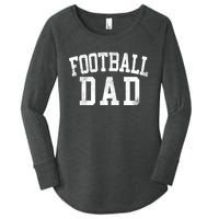 Football Dad Birthday Classic Bold Font Football Daddy Raglan Baseball Women's Perfect Tri Tunic Long Sleeve Shirt