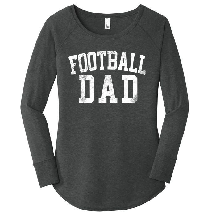 Football Dad Birthday Classic Bold Font Football Daddy Raglan Baseball Women's Perfect Tri Tunic Long Sleeve Shirt