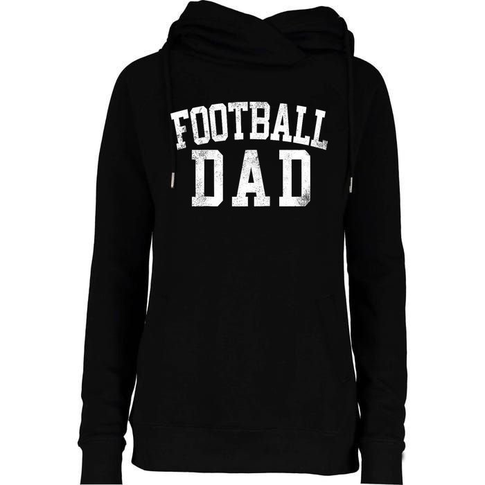 Football Dad Birthday Classic Bold Font Football Daddy Raglan Baseball Womens Funnel Neck Pullover Hood