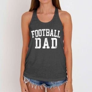 Football Dad Birthday Classic Bold Font Football Daddy Raglan Baseball Women's Knotted Racerback Tank