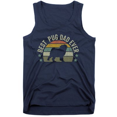 Funny Dog Best Pug Dad Ever Fathers Day Funny Doggy Tank Top