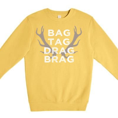 Funny Deer Bow Hunter Gift Premium Crewneck Sweatshirt