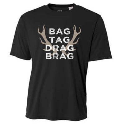 Funny Deer Bow Hunter Gift Cooling Performance Crew T-Shirt