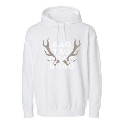 Funny Deer Bow Hunter Gift Garment-Dyed Fleece Hoodie