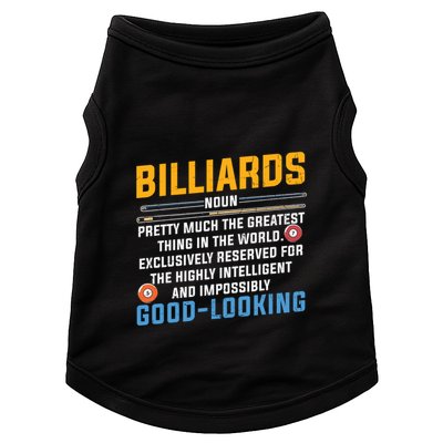 Father's Day Billiards Noun Good Looking Pool Player Gift For Dad Doggie Tank