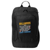 Father's Day Billiards Noun Good Looking Pool Player Gift For Dad City Backpack