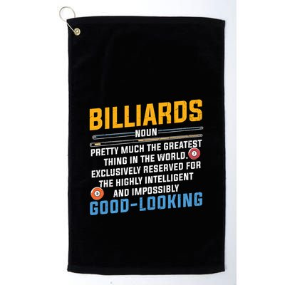 Father's Day Billiards Noun Good Looking Pool Player Gift For Dad Golf Towel