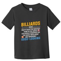 Father's Day Billiards Noun Good Looking Pool Player Gift For Dad Toddler T-Shirt