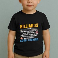 Father's Day Billiards Noun Good Looking Pool Player Gift For Dad Toddler T-Shirt