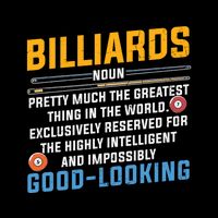 Father's Day Billiards Noun Good Looking Pool Player Gift For Dad Toddler T-Shirt