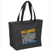 Father's Day Billiards Noun Good Looking Pool Player Gift For Dad Zip Tote Bag