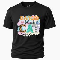 Funny Danger Black Cat Crossing Graphic Patchwork Gift Cooling Performance Crew T-Shirt